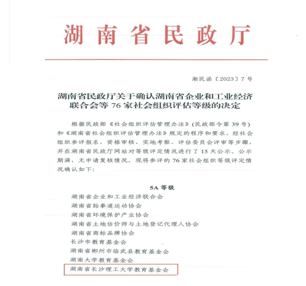 永利官网基金会获评“5A级社会组织”